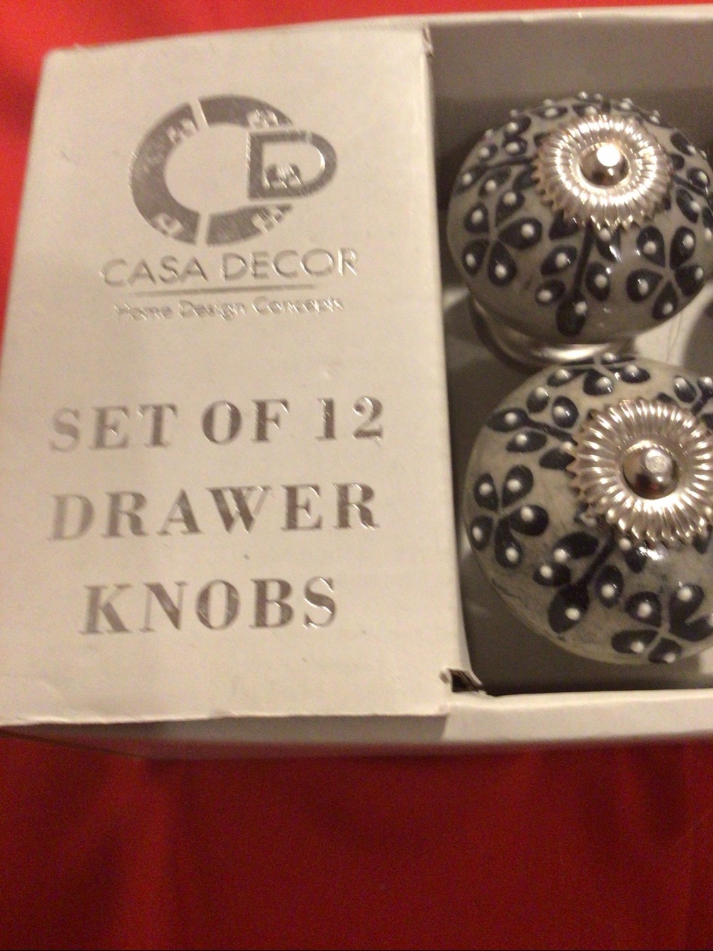 Casa Decor NEW in box set of 12 Drawer Knobs